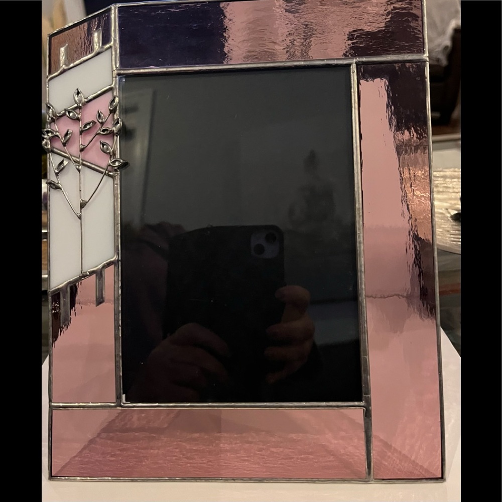 Susan Fullenbaum Pink Stained Glass Frame